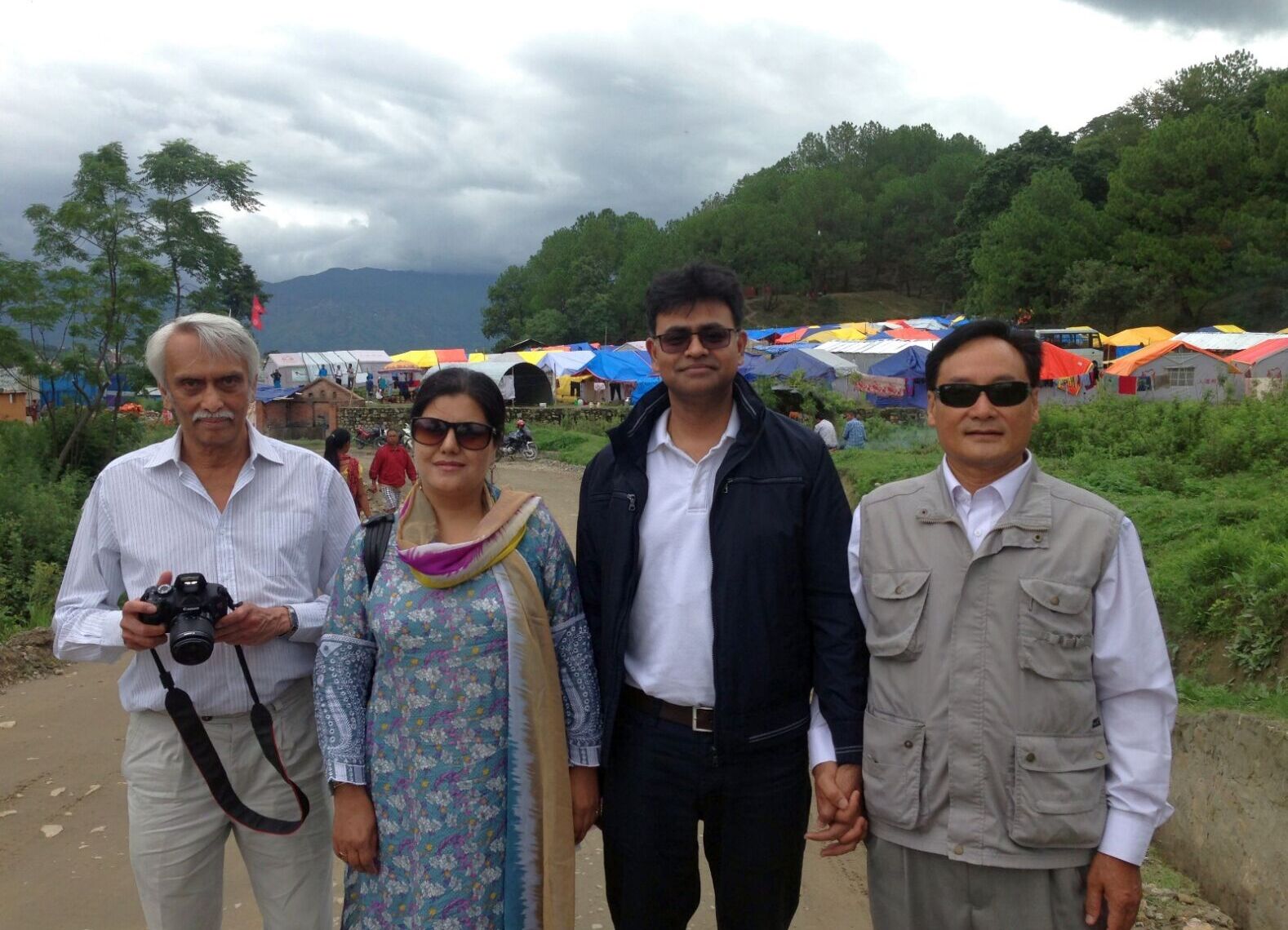 From left to right: Dr Peter Patel UK, Dr Lubna Khan J & K, India, Dr T Jaiganesh UK, Dr K K Rai, Nepal Nepal Earthquake Faculty visit and Disaster Medicine development consultations – June 2015 From left to right: Dr Peter Patel UK, Dr Lubna Khan J & K, India, Dr T Jaiganesh UK, Dr K K Rai, Nepal Nepal Earthquake Faculty visit and Disaster Medicine development consultations – June 2015