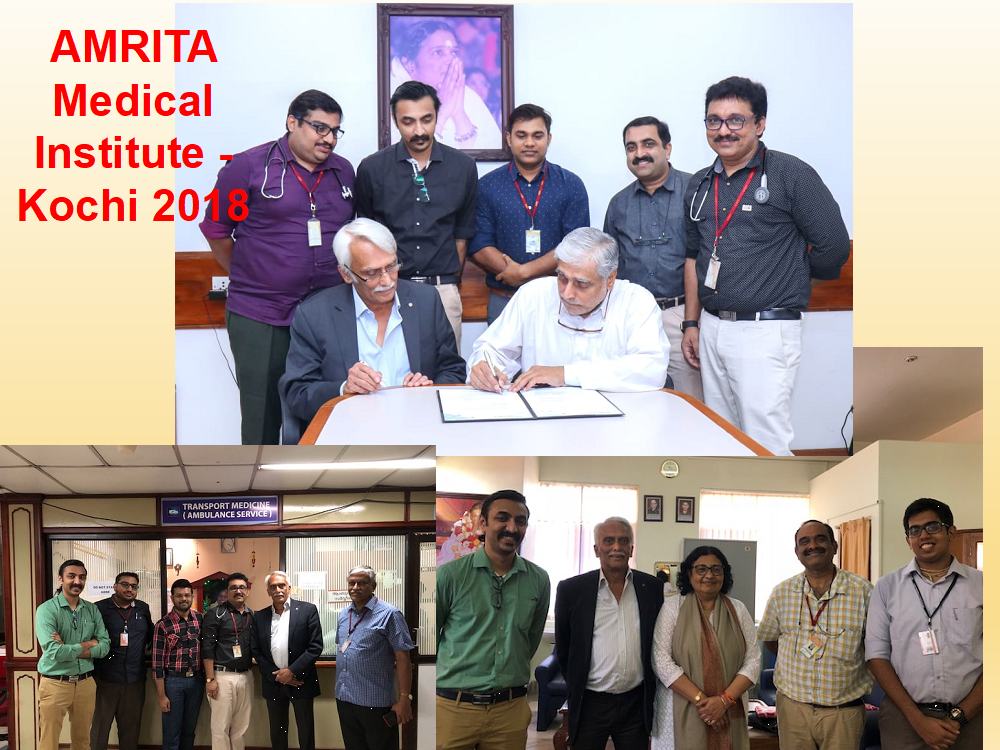 Amrita Institute of Medical Sciences, Kochi – MoU signing at Kerala.